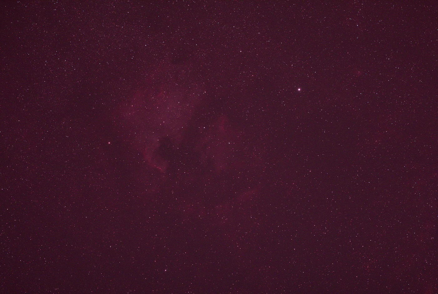 Astrophotography, North America Nebula - single exposure.