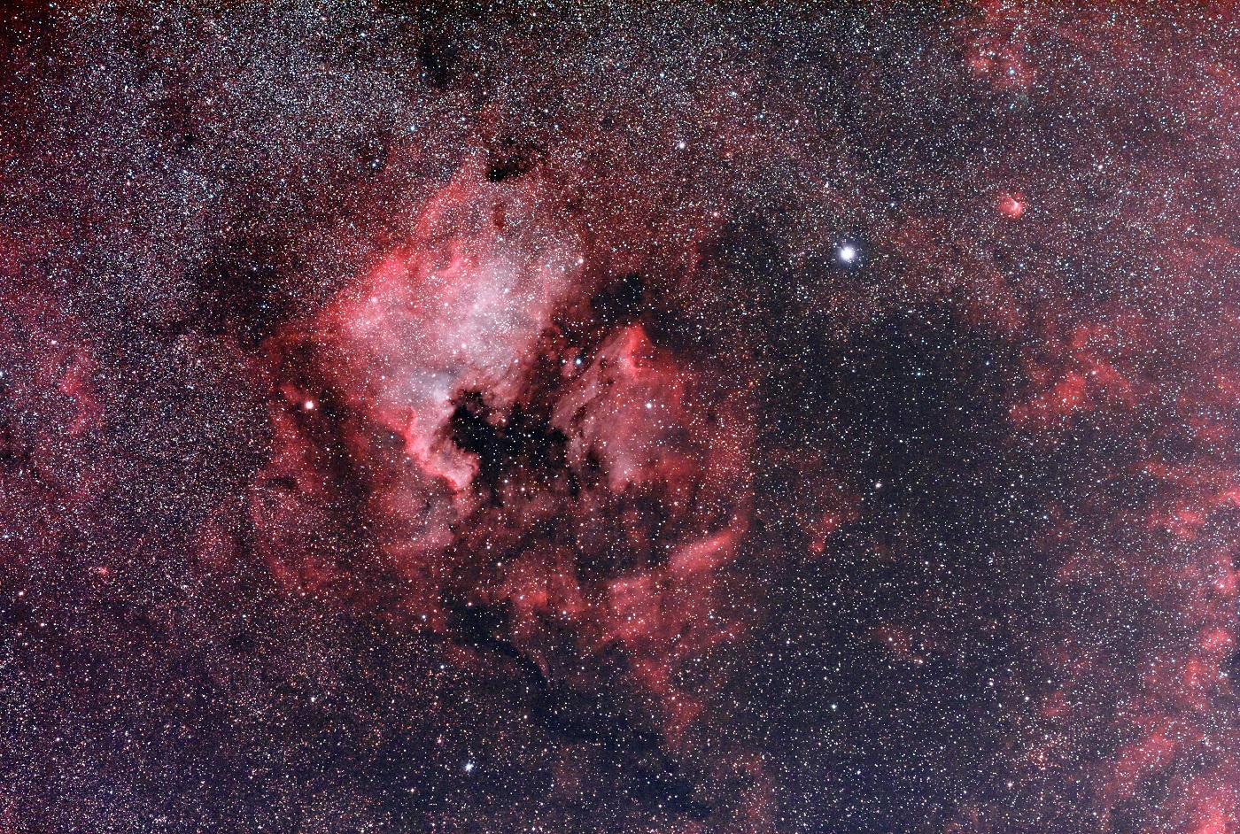 HDR astrophotography, North America Nebula - stacked and tone mapped with easyHDR.